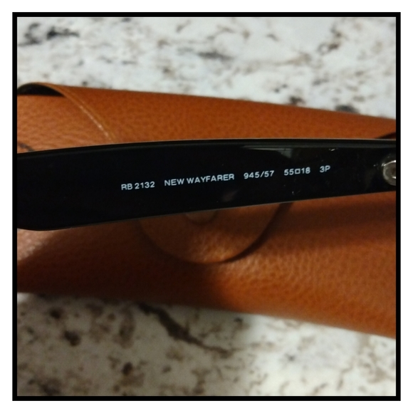 SOLD - Authentic Ray-Ban RB2132 New Wayfarer Bi-Color Sunglasses - Picture 3 of 8